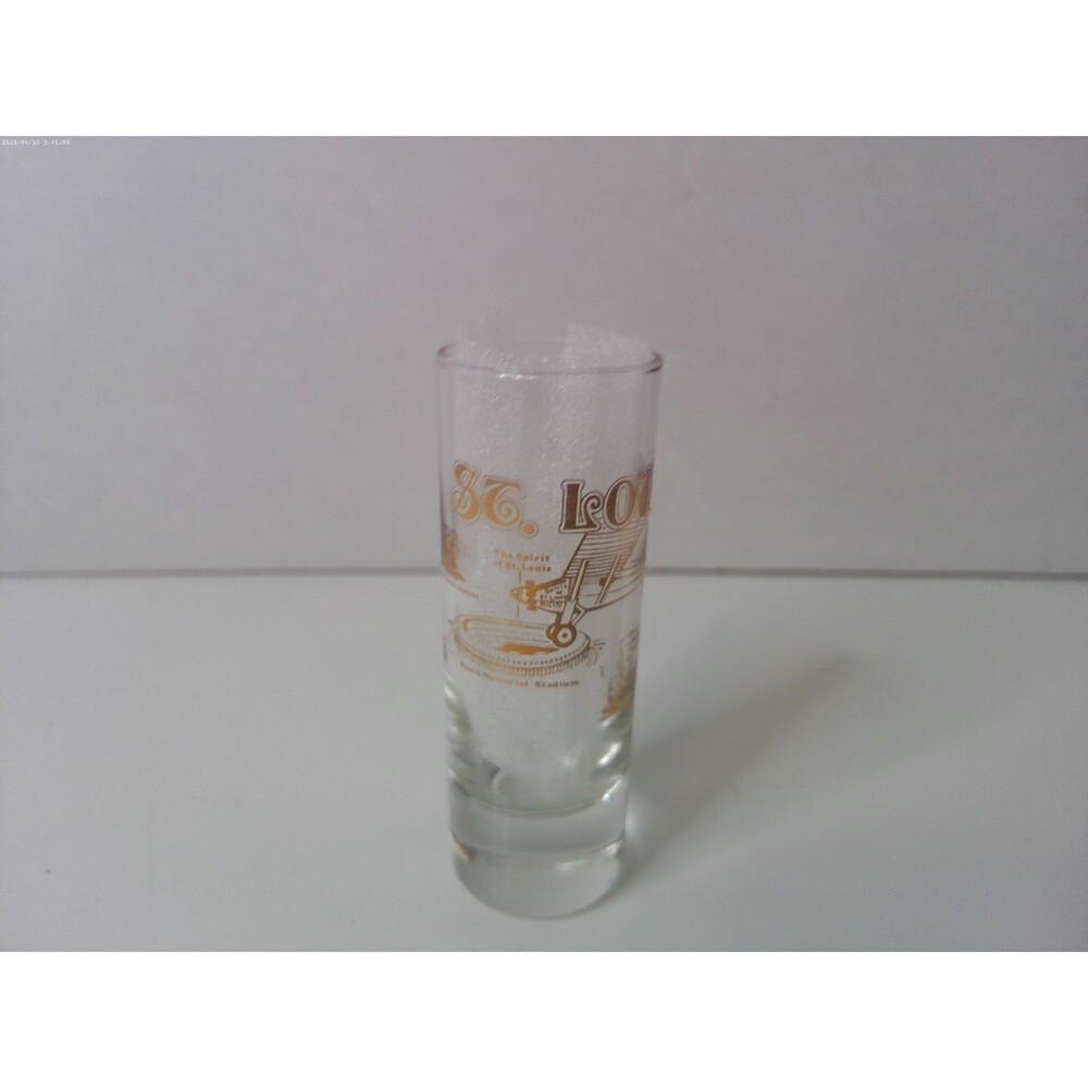 Shot Glass St Louis Gold Trimmed 4"